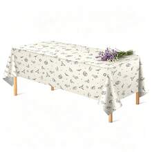 3 Pieces1-Piece Western Tablecloth, Denim Party Decoration, Competitive Show Disposable Plastic Tablecloth, Western Party Decoration, First Competitive Birthday Party Decoration, 54 X 108 Inches - Apricot - View 7