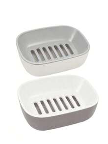 1pc Double Layer Soap Holder Dish, Multi-Functional Bathroom Soap Rack, PP Material, Hollow Double Layer Design, Non-Slip Base, No Soap Residue, Suitable For Bathroom Vanity Or Sink - Multiple Styles - View 6