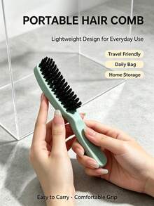 Teasing Bristle Hair Styling Brush, Back‑Combing Brush For Slicked‑Back Ponytail Braids Updos, Anti‑Static Hairdressing Tool To Smooth Flyaways For Daily Salon DIY Hairstyle - Multicolor - View 3