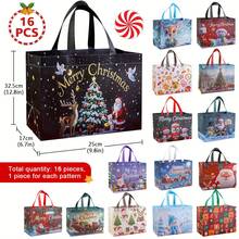 16/32pcs Extra Large Christmas Gift Bags, Reusable Holiday Gift Packaging Solution - Unfolded Size Approx. 12.6 X 10 X 7 Inches; Suitable For Christmas, New Year And Valentine's Day, Includes Gift Bags And Gift Tags, Can Be Used As Gift Packaging Or As A Substitute For Gift Boxes. - A - View 10
