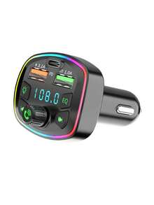 XF.Meraki Car FM Transmitter, Bluetooth 5.4 With RGB Display, Wireless Music And USB Charging, For Car Audio Systems - A - View 11