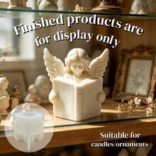 Reading Angel Figurine Silicone Mold, Reusable Silicone Mold Suitable For Resin, Plaster, Clay And Wax, Ideal For DIY Aromatherapy Candles, Figurines, Handicrafts, Etc., Easy To Demold. Asymmetrical Shaped Craft Mold Suitable For Holiday And Home Decor Making. - A - View 2