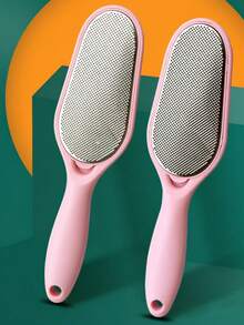 Pink Gourd-Shaped Dual-Use Foot File, Detachable Metal Brush For Easy Cleaning And Maintenance, Sandpaper Foot Scrub Suitable For More Skin Scenarios - Pink - View 4