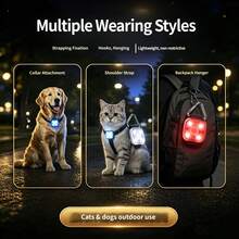 Glowing Dog Pendant Night Light, Rechargeable Pendant For Cats And Dogs, Anti-Lost Pet Collar Pendant, Suitable For Outdoor Hiking, Training And Walking - White - View 4