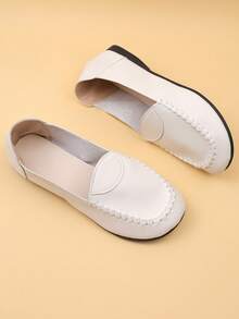 College Home Daily Commute Flat Shoes - Beige - View 7
