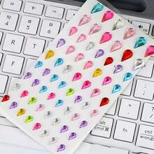 880pcs Rhinestone Jewelry Stickers, Self-Adhesive Acrylic DIY Handmade Decoration Rhinestone Stickers, Children Wall Stickers, Children Handmade, Large Stickers, Girls Wall Stickers - Acrylic Diamond Sticker - View 7