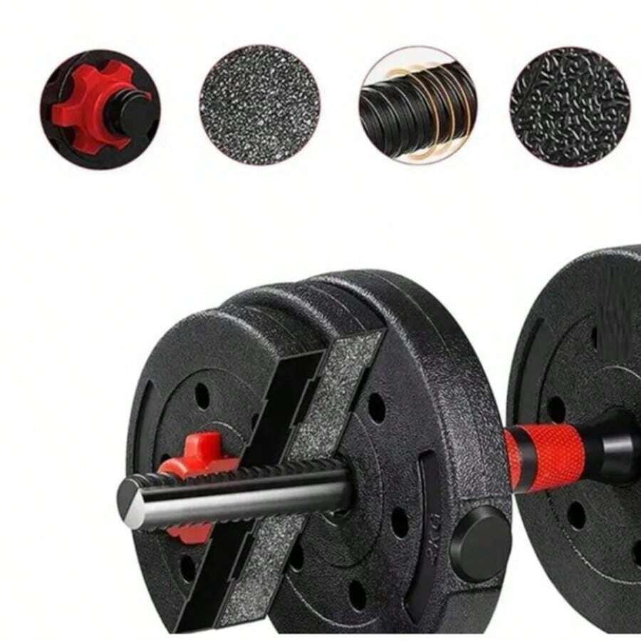 Multifunction Adjustable Dumbbell Barbell Combo Set Home Workout Fitness Equipment Free Weights Strength Training Weightlifting Bodybuilding Exercise Kit For Men Women - A - View 1