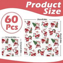 20/40/60pcs Funny Santa Claus Paper Napkins, Vintage Red Santa Claus & Gift Pattern, Disposable Napkins For Christmas Holiday Party Table Decor - Santa Claus - View 7
