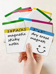 40/22/10pcs Reusable Magnetic Memo Set, Erasable Whiteboard Stickers, Fridge Magnets, Classification Labels, Message Notes, Memo Pads, Colorful Magnetic Label Paper, Office Meeting Warehouse File Management Storage Identification Stickers, Rewritable Easy-To-Erase Multi-Color Assortment, Freely Movable, Suitable For Whiteboards, Magnetic Surfaces And Metal Plates, Classroom Must Haves, Classroom Organisation, Classroom - Label Sticker Set - View 3