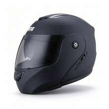 DOT Certified Neutral Motorcycle Off-Road Helmet, Flip-Up Full Face Helmet, Removable Liner, Suitable For Street Bike, Off-Road Motorcycle, Mountain Bike, BMX, ATV - Matte Black - View 3