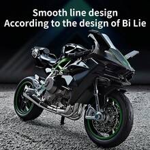 1:18 Scale Mini Die-Cast Motorcycle Model Toy, Functional Shock Absorber Design, Desktop Accessory Ornament, Ideal Gift For Children And Collectors On Halloween And Christmas - Multicolor - View 5