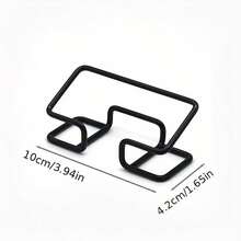 1pc Iron Art Business Card Holder Desktop Card Clip Storage Rack Creative Metal Display Card Stand - View 7