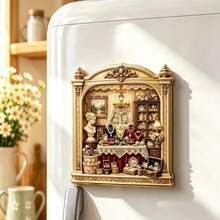 Creative Room Decor Fridge Magnets, 3D Embossed Personalized Cute Magnetic Stickers, Decorative Souvenirs, These Exquisite Fridge Magnets Are Perfect Creative Gifts For Decorating Kitchen, Whiteboard, Storage Cabinet, Refrigerator, And Home Decor - Style 1 - View 3
