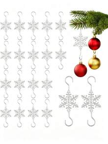10/1pc Christmas Snowflake Ornament Hook Hangers Golden Sliver Snowflake Decorative Christmas Tree Hanging Metal Wire For Xmas Christmas Tree Decoration Hangers, Metal Snowflake Hook For Small Ornaments, Gold Snowflake Ornament Hangers - Multiple Styles - View 7