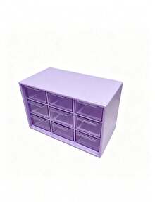 1pc 9-Grid Plastic Desktop Drawer Storage Box, Hair Accessories Organizer, Suitable For Girls Room Decor, Baby Girl Supplies - Multicolor - View 11