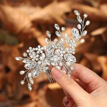 1pc Shiny Elegant Iron Hair Comb Bridal Wedding Hair Accessory For All Seasons - Color - View 4