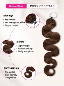 ISEE Body Wave Mermaid Braids Crochet Human Hair 16-24 Inch Pre-Separated Chocolate Brown For Boho Braids & Miracle Knots - S4 - View 5