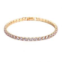 14K Gold Plated 3mm Cubic Zirconia Classic Tennis Bracelet | Gold Bracelets For Women | Size 6.5-7.5 Inch - Multicolor - View 5