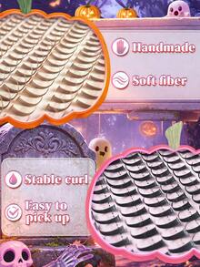 Spiky Fairy Lash Clusters, DIY Individual Cluster Lashes, Wispy Spiky Segmented False Eyelashes, At Home Self Lash Extensions, Thin Band Reusable Eyelash Clusters, Mixed Length 11-19mm, Dramatic Spiky Lashes For Halloween Cosplay & Daily Eye Makeup - D - View 5
