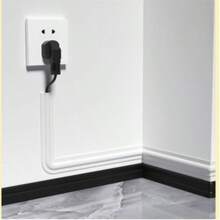 3pcs Floor Cable Trunking, PVC Wire Conduit, Wire Fixing And Extension Protection Slot, Wire Concealment Sticker | One Sticker One Cover Instantly Hide Messy Wires On Floor And Wall Corners! | Flexible And Bendable, Fits Perfectly Along Wall Corners And Right Angles | Multiple Colors To Match Your Choice, Self-Adhesive Material, - O - View 9