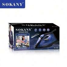 Setrika Listrik SOKANY 11004, Setrika Uap Bertenaga Tinggi 1600W, Penghilang Kerutan Pakaian, Pemanasan Cepat, Kontrol Suhu 5 Tingkat, Dapat Diganti dengan Bebas, Tangki Air Kapasitas Besar 190ml, Cocok untuk Penggunaan di Rumah dan Bisnis - Hitam - View 7
