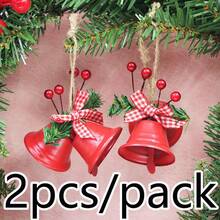 (2 Pieces/Bag) Christmas Metal Horn Bells, Mini Bells, Christmas Decoration Pendants, Wedding Decoration Accessories - 2pcs - View 13