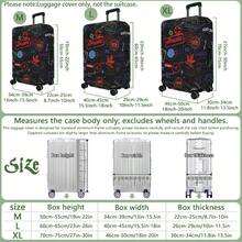 1PC, Flat Print Design, Print Design - No Texture, Accessories Only, Luggage Cover, Does Not Include The Luggage Shown In The Image, Suitable For 20 To 30 Inch Luggage, Made Of Thickened High-Quality Fabric, Essential Accessory For Your Travel And Checked Luggage. - Multicolor - View 4