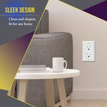 5PCS Decorative Receptacle Wall Plate, 1-Gang Standard Size Outlet Decorator Cover, Polycarbonate Dual Port Faceplates Covers, Screws Included - 5PCS - View 6