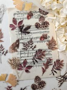 1 Pack 40pcs Vintage Botanical Pattern Dry Branch & Leaf Scrapbooking Decorative PET Sticker Set - DT1676 - View 4