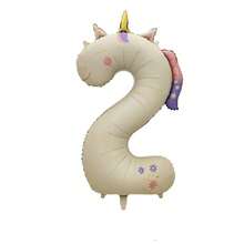 1pc 40 Inch Extra Large Unicorn Ins Style Irregular Number 0123456789 Shaped Aluminum Foil Balloon, Suitable For 1st Birthday Party, Dessert Table Backdrop, Atmospheric Photo Decoration Balloon Prop - View 7