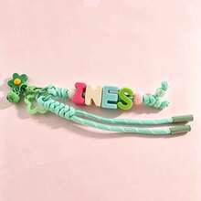 1pc Customized Woven Beaded Bag Charm, Flower & Letter Lanyard, Personalized Colorful Name Keychain, Holiday Gift For Mom/Girlfriend - Multicolor - View 11