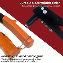 1Pc 9.5In Labor‑Saving Heavy‑Duty Manual Rivet Gun Set, Extended Double‑Handle Non‑Slip Grip Metal Hand Riveter Kit, Practical Household Repair Tool For Electrical Work Furniture Assembly Metal Sheet DIY Handcraft Garage Maintenance - Durable Version - View 11