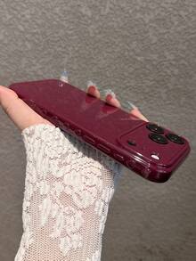 Heart-Shaped Full Coverage Anti-Drop Phone Case Compatible With IPhone 18 Pro Max/18 Pro/18/17 Pro Max/17 Pro/17/16 Pro Max/16/16 Pro/16 Plus/15/15 Pro Max/15 Pro/15 Plus/11/12/13/14 Pro Max/12 Pro/12 Pro Max/13 Pro/13 Pro Max/7 Plus/14 Pro/14 Pro Max/14 Plus Soft Protective Cover, Luxury Rhinestone Crystal Design, Style Premium Feel - Plum Purple - Heart-shaped Edge - View 8