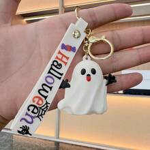 Halloween Pumpkin Cartoon Keychain, Soft Rubber Material Small Accessory, Cute Creative Car Pendant Or Key Ring, Adorable Spooky Charm For Handbag Backpack Purse, Party Favor Gift For Friends Kids Adults, Unique Funny Home Decoration - Multicolor - View 6