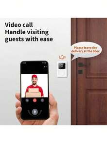 Wireless WiFi Video Doorbell With Indoor Chime, 2.4GHz Smart Door Bell Camera With Two-Way Audio, Night Vision, Motion Detection & Snapshot, App Controlled Home Security Doorbell, Note: Only Supports 2.4G WiFi, Not Compatible With Tuya Smart - View 12