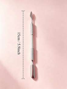 3pcs/1pc Stainless Steel Cuticle Pusher Nail Dead Skin Remover, Professional Manicure Pedicure Tool, Back To School Nail Art, Affordable, Nail Art Tool, Nail Supplies, Essential For Nail Artist, Cuticle Pusher, Gift For Women, Holiday Gift - Silver - View 9