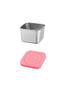 1-4pcs 6oz Stainless Steel Small Snack Boxes, Mini Metal Food Storage Containers With Silicone Lids, Leak-Proof Lunch Boxes For Office And Travel - Multicolor - View 15