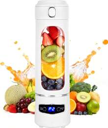 SINRAY Juicer Portabel Ringan 600ml, Kapasitas 22000 RPM, Dapat Diisi Ulang USB, Dilengkapi Baterai Isi Ulang 1200mAh. - 0,5L-1L - View 6