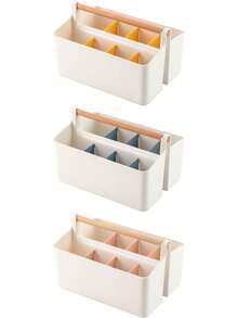 1pc Minimalist Handheld Baby Supplies Storage Box Desktop Portable Multi-Purpose Organizer - Multicolor - View 11