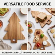 Wooden Acacia Cutting Board, Double-Sided Bread & Cheese Board, Functional Kitchen Accessory, Suitable For Fruit, Meat And Bread Cutting, Can Be Used As A Meal Prep Workstation, Perfect For Chef's Birthday, Party, Christmas, Easter, Wedding Holiday Gift - 1PC - View 8