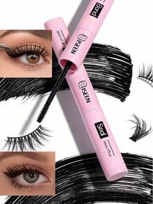 ISEEN 1pc 5ml Lash Adhesive And 5ml Sealer, Strong Lash Glue, 2-In-1 Lash Adhesive And Sealer, Waterproof Long-Lasting, All-Day Wear, Suitable For Daytime Lash Extensions - Black - View 1