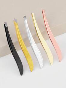1pc Stainless Steel Ultra Sharp Eyebrow Tweezers, Perfect For Shaping And Removing Eyebrows And Facial Hair, Suitable For Men And Women - Multicolor - View 1