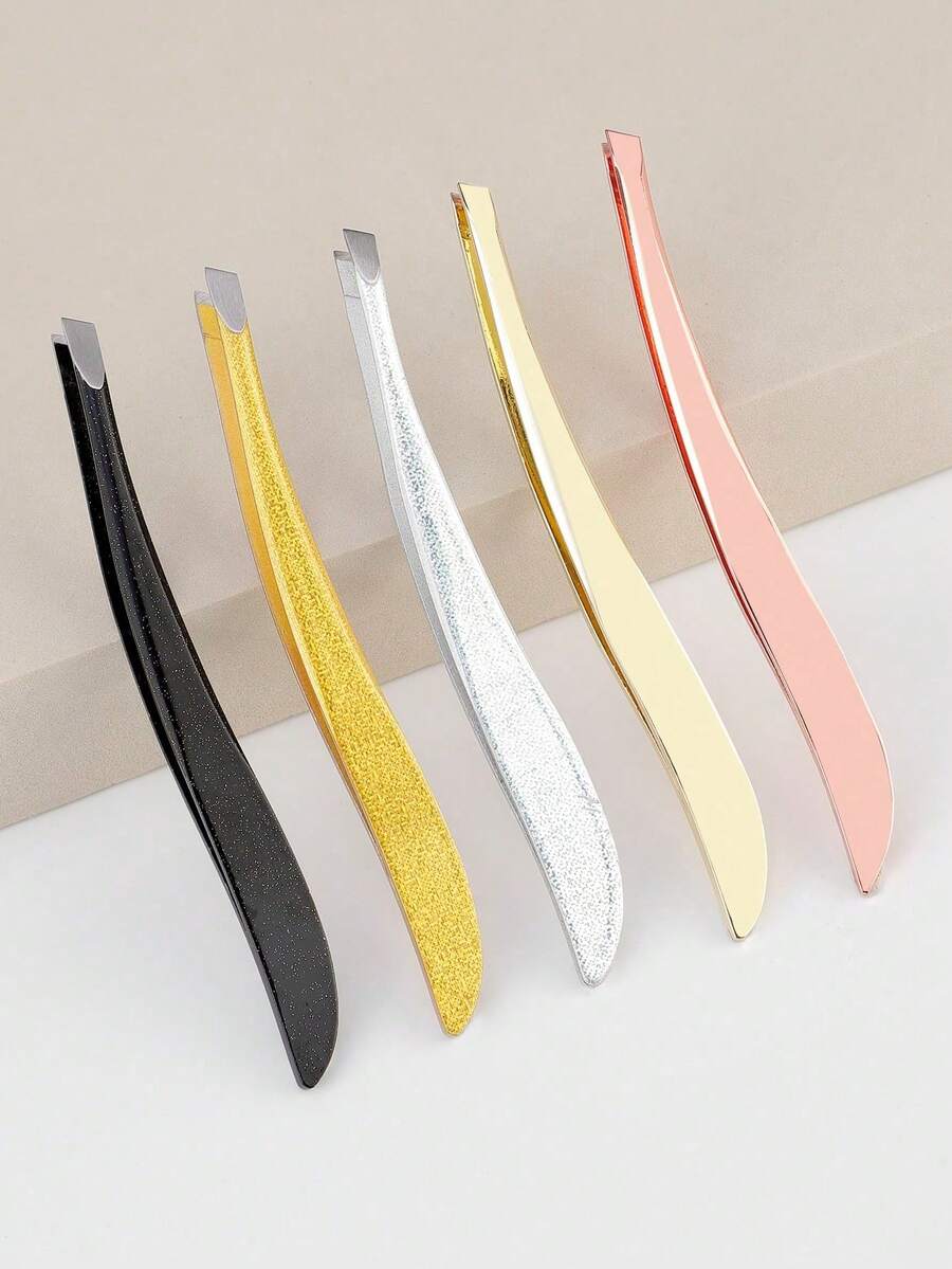 1pc Stainless Steel Ultra Sharp Eyebrow Tweezers, Perfect For Shaping And Removing Eyebrows And Facial Hair, Suitable For Men And Women - Multicolor - View 1