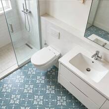 MORCART MORCAR Self-Adhesive Floor Tiles - 20pcs, 20cm X 20cm Vinyl Floor Tiles - Waterproof Self-Adhesive Tile Stickers, Suitable For Wall Backsplash, Bathroom, Kitchen - Green Floral Design - Flowers - View 8
