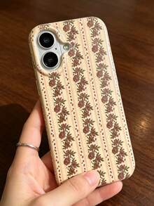 1pc Cottagecore Rose Pattern Anti‑Drop Phone Cover, Casual Outing Wear‑Resistant Protective Case, Birthday Present For Boys Girls, Compatible With IPhone 11 12 13 14 15 16 17 18 Pro Max - Multicolor - View 3