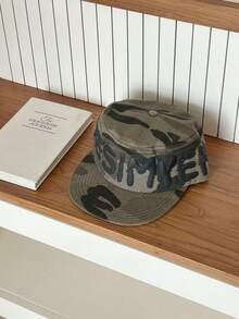 1pc European & American New Style 3D Printed Letter Flat Top Baseball Cap, Hip Hop Flat Brim Baseball Cap Unisex - A - View 5