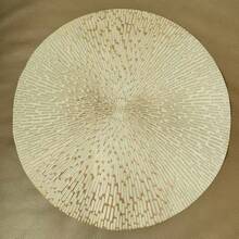 4/6/8/12pcs 15 Inch Gold Round Placemats, Fireworks Pattern, Washable, Suitable For Dining, Events, Parties, Weddings, Bridal Showers, Home Daily Use - Gold - View 6