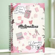 Math-Themed Spiral Notebook With Portable Design, Suitable For Classroom Notes, Learning And Creative Writing - Ideal Choice For Students And Professionals, Design Daily Planner Record Classroom Notes Office Memo Portable Writing Notebook, Suitable For Professionals, Students And Office Use - Perfect Gift Choice - 1 Pack (50 Sheets, 100 Pages) - View 12