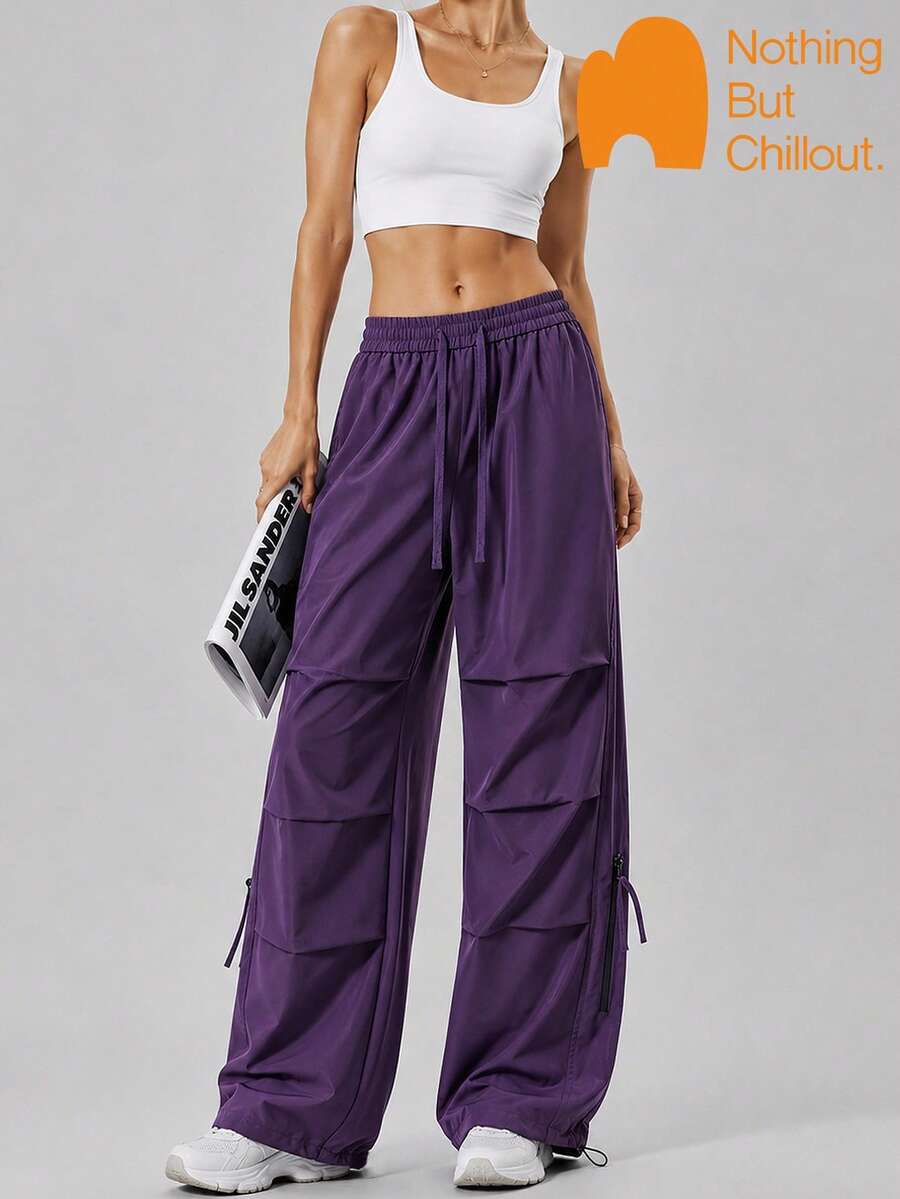 NBCT Women's Lightweight Commuter Outdoor Quick-Draw Elastic Waist Casual Hiking Pants For Daily Wear, Short Trips And Outings - Purple - View 1