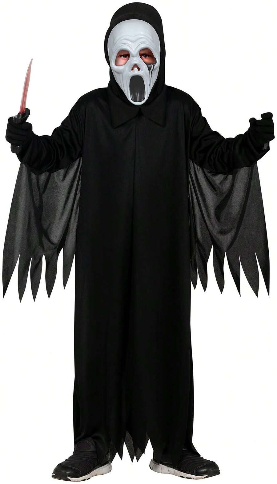Rubies Masked Ghost Costume For Kids, Terrifyingly Fun Complete Costume With Long Black Tunic And Mask, Ideal For Halloween - ASSASSIN - View 1
